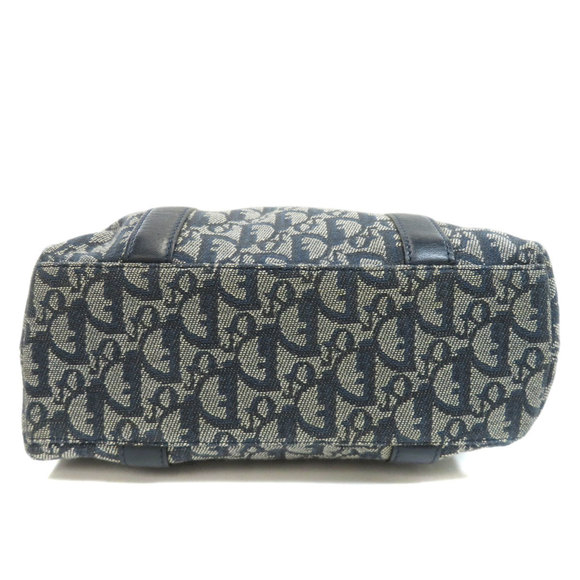 Christian Dior Trotter Tote Bag Canvas Leather Navy - Picture 4 of 9